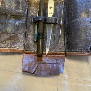 Vintage Leather Tool Roll with Tools